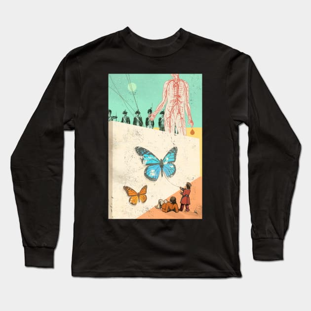 SURREAL BUTTERFLIES Long Sleeve T-Shirt by Showdeer